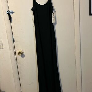 No Boundaries Black Sleeveless Sheath Maxi Dress